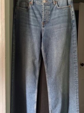 Baykan Classic High-Rise Women's Jeans in Light Blue Denim. Retail $163.00